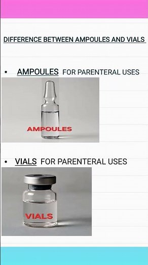 💉 Ampoules vs Vials | Easy Difference for Parenteral Use | Pharmacy Students Must Watch 📚.