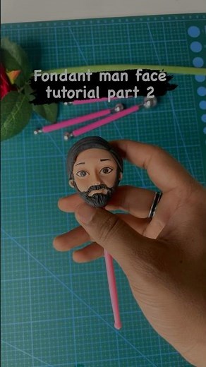 How to make fondant man figure face | Fondant man figure tutorial | Fondant Cakes