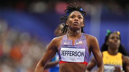 Jefferson advances to women's 100m final in Olympic debut