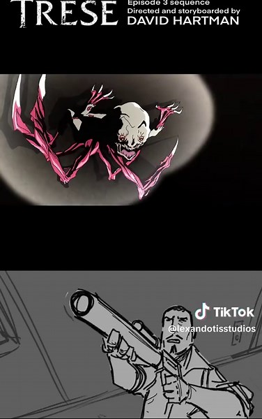 How it started ➡️ How it’s haunting you now. Turning sketches into chills with TRESE. 🖤✨ #TRESE #StoryboardToScreen