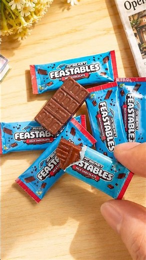 Miniature Mr Beast Feastables Chocolate for Barbie 😍🍫 #shorts #craft #miniature #mrbeast