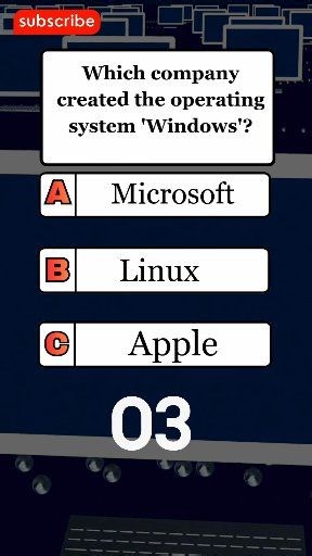 Which company created the operating system 'Windows'? A) Microsoft B) Linux C) Apple Correct Answer is A) Microsoft Enjoyed the GK challenge? ☕ If you learned something new or enjoyed testing your knowledge, you can support the channel by buying me a coffee. Your support helps me create more fun and educational general knowledge videos for you. 👉 Support link is in the channel bio Thanks for learning with me! 💙 | G.k. Library