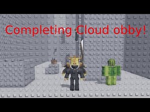 Completing Cloud Obby in roblox!