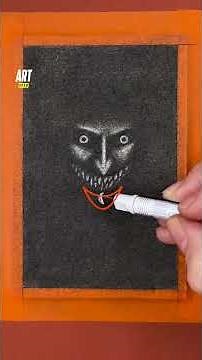 I'm drawing The Nun 😱 (it's scary) #drawingtutorial #thenun #easymethod #foryou