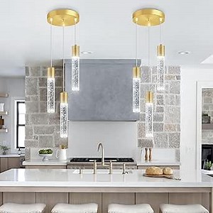 3-Lights Pendant Lights Modern LED Kitchen Island Light Bubble Pendant Light Pendant Lighting for Kitchen Island Dining Room Ceiling Hanging Lights Bedroom Mini Pendent Spot Lights