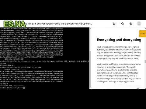 Creating/inspecting key pair, encrypting/decrypting and sign/verify using OpenSSL.
