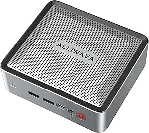 ALLIWAVA AMD Ryzen 7 5800U Mini PC,16GB DDR4 512GB NVME SSD Micro Desktop Computers, Dual HDMI and USB-C 4K Output, AMD Radeon Graphics for Office, Video Editing, Light Gaming