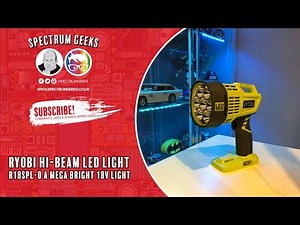 Ryobi Hi Beam Spot Light Unboxing - R18SPL-0