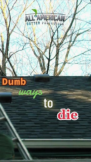 ⚠️Stop climbing ladders to clean your gutters! Our gutter protection system keeps you off your ladder forever🚫