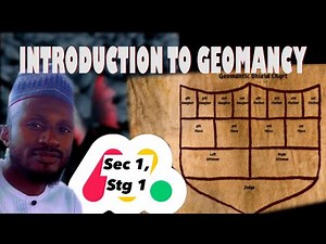 Sec1, stg1: intoduction and the 16 Geomantic figures.