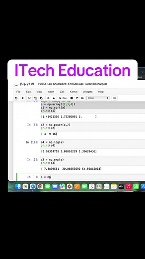 Numpy Operation Part 5 #python #datascience #machinelearning #computerscience #ITechEducation