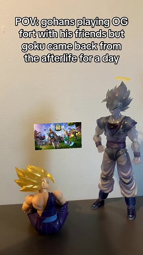 Father-Son Fortnite Fun: Gohan and Goku's Nostalgic Return Home