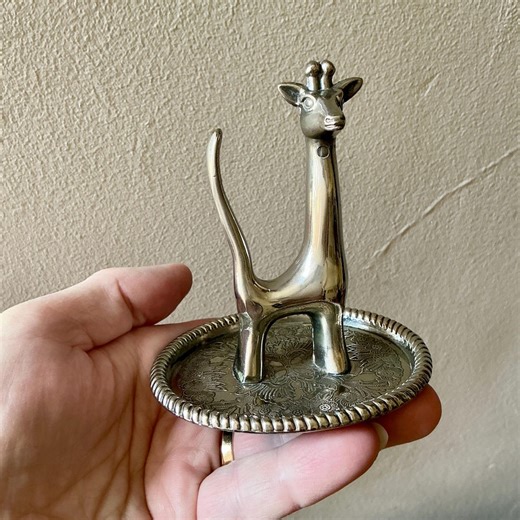 Vintage Giraffe Ring Tree Holder, Silver Plated. 1960’s Cute Dressing Table Tidy. - Etsy
