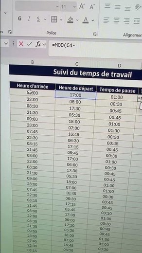 Calculate work hours with this specific formula! #excel #exceltips #viral