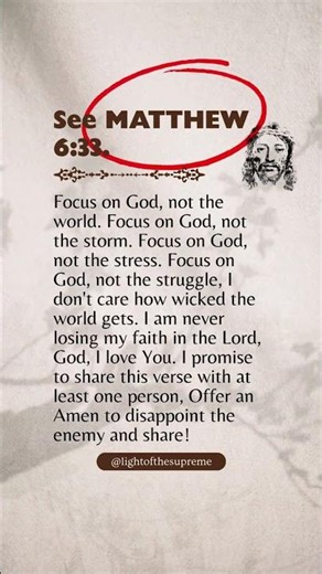 Focus On God, Not The Storm | Matthew 6:33 Powerful Reminder. #jesus #prayer #quotes