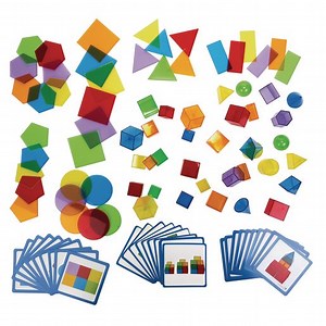 Excellerations® STEM Translucent Shapes set with Activity Cards 71 Pieces