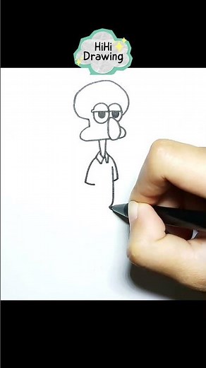How To Draw Squidward Easily #squidward #spongebobsquarepants #cartoon #drawingtutorial #drawing