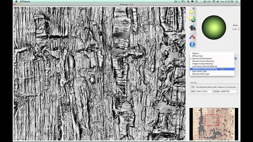 RTI example: papyrus fragment