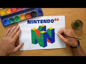 How to draw a NINTENDO 64 logo