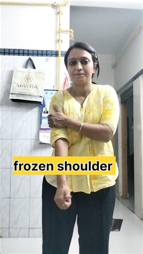 easy exercise for frozen shoulder 🔥🔥 #frozenshoulder #stretching #shorts