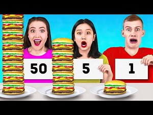 100 LAYERS CHALLENGE! || Extreme 100 Layers Of Burgers Challenge by 123 Go! LIVE