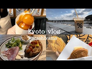 【kyoto vlog】嵐山で食べ歩き/天龍寺🍁/おすすめスポット紹介/京都の秋【4K】