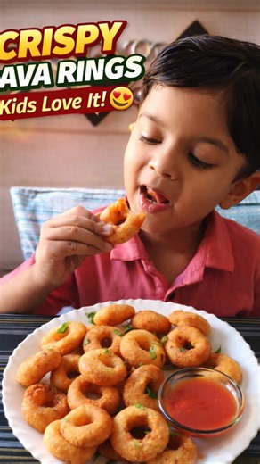 Crispy Peri Peri Pop Rings | Suji Snaks recipe | Suji ka nasta | 10 minutes suji snaks recipe