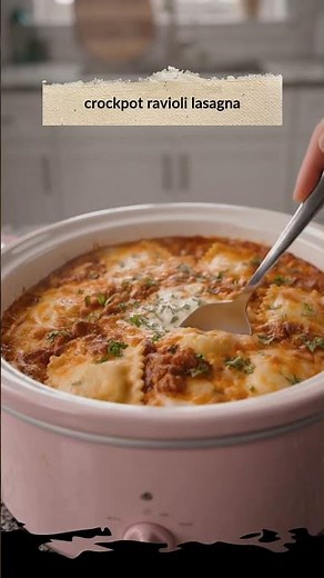 Slow Cooker Ravioli Lasagna Delight