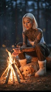 cold night #blonde #theothersideofmakebelieve #canecorso #tattoo #whowillbemylifepartnerta