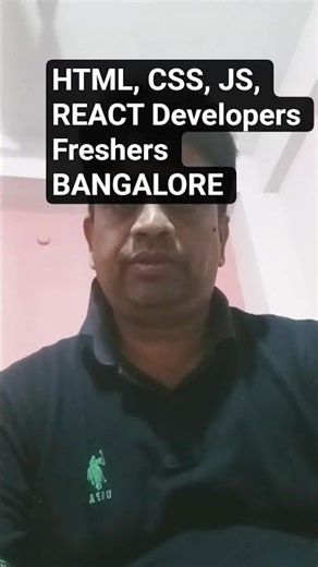 UI/UX Developer Fresher Jobs 2025 | HTML CSS JavaScript | React | Bangalore