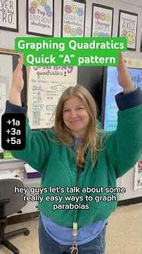Graphing quadratics - the “a value quick pattern! #math #algebra #quadratic #parabola #iteachalgebra
