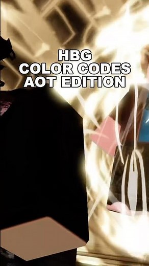 🛡️ AOT Color Codes in HEROES Battlegrounds! (Roblox) #hbg #heroesbattlegrounds #roblox #shorts