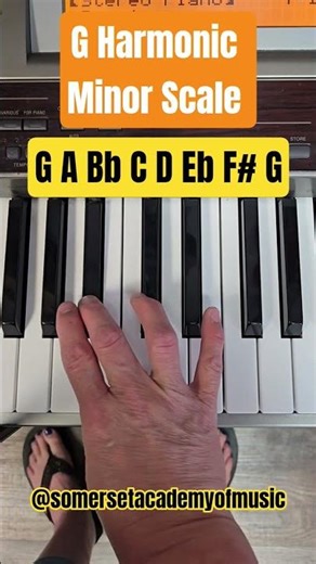 G Harmonic Minor Scale 🎹 #Piano #minorscale #pianoscales