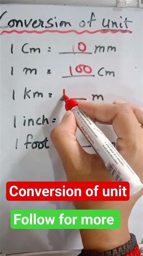 conversion of unit #maths #measurement #creativeteaching #youtubeshorts