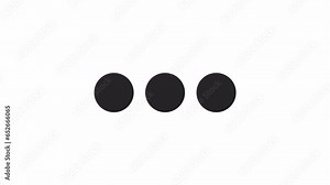 Three dots swapping places black and white loading animation. Ellipsis outline 2D cartoon preloader, flat ui element 4K video loader motion graphic. Rotating balls waiting animated indicator gif