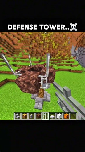 Minecraft Defence Tower ☠️ #shorts #minecraft