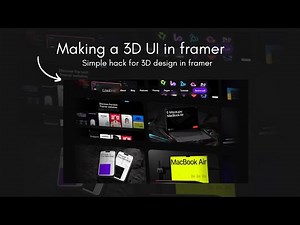 How to Create a Stunning 3D UI in Framer | Modern 3D Website Design Tutorial (2025)