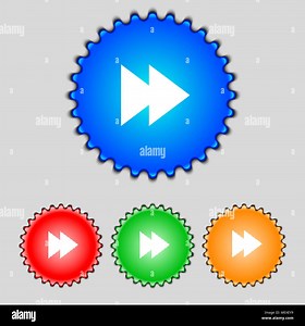 multimedia sign icon. Player navigation symbol. Set colour buttons. Vector illustration Stock Vector Image & Art - Alamy