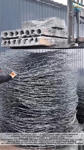 Turning a Forklift into a Smart Wire Compression Tool! #shorts