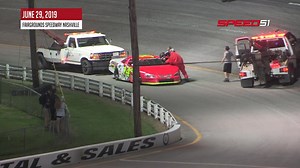 VIDEO: A big crash led to hot tempers at Fairgrounds Speedway Nashville during the Pro Late Model feature. Check out the full highlights now on the Speed51 Network: https://speed51.com/video-highlights-pro-late-models-at-fairgrounds-speedway-nashville/ | Racing America