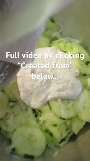 SOUR CREAM CUCUMBER SALAD 😋 So YUMMY 😍 #food #fresh #eating #homemade #cucumbersalad #recipe