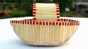 1.3K views · 42 reactions | Matchstick art : How to make a matchstick boat.easy match art, DIY craft making from waste material. | Sarif Art | Facebook