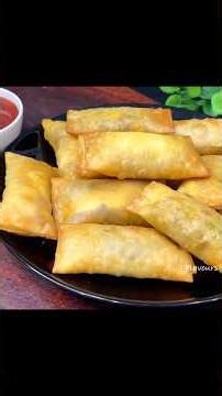 Egg Spring Rolls Recipe ♥️ #recipe #viral #food #youtubeshorts #springroll #rolls #snacks