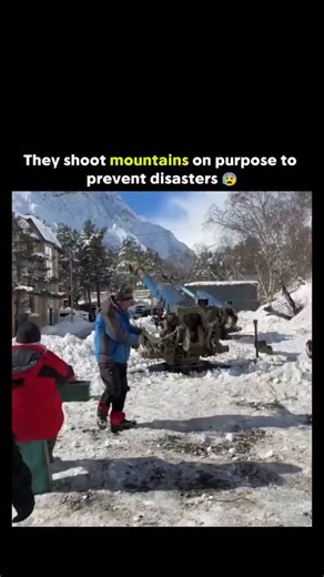 ⚡𝙎𝙚𝙣𝙨𝙞𝙩𝙞𝙫𝙞𝙩𝙮 𝙇𝙞𝙜𝙝𝙩⚡ on Instagram: "The post features a video of avalanche control operators firing a 105mm howitzer cannon at a snowy slope near a ski resort, successfully triggering a controlled slide that dissipates safely before reaching buildings. This technique, pioneered in the 1950s with surplus WWII artillery, destabilizes weak snow layers to prevent larger, unpredictable avalanches, commonly used on highways and resorts in regions like the Rockies and Rogers Pass, Canada