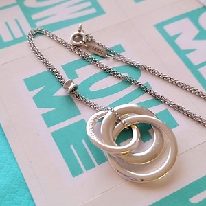 Tiffany & Co. Necklace 1837 Interlocking Circles in sterling Silver  18"
