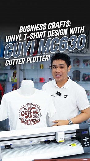 𝗕𝘂𝘀𝗶𝗻𝗲𝘀𝘀 𝗖𝗿𝗮𝗳𝘁𝘀: Vinyl T-shirt Design Using CUYI MC6330 Cutter Plotter! 👕 #UniprintPH #CUYI #ClothingBusiness #PrintingBusiness #Business #Negosyo | Uniprint - A Printing Business for Everyone