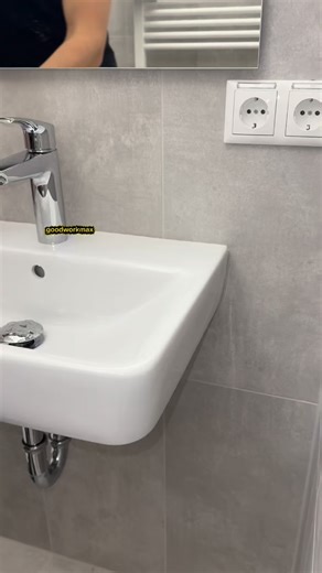 How to perfectly install a wall mount in the bathroom 🔩🛠️ Leveling, measuring, drilling through tiles, and clean final installation! | Good Work Max