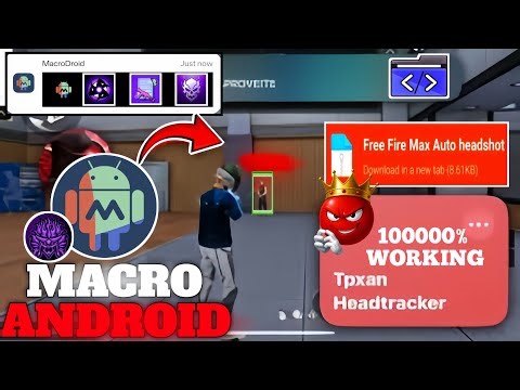 Macroandroid Free Fire Ob53 | Macro ff Android ob53 ☠️🎯 Tutorial | Macro Droid New Headshot Script 📂