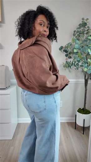 Brittany J Jones | Sewing Creator on Instagram: "I joined the @tomkat.stitchery Precious Fabric Challenge and made McCalls M8607 in Suede!🍂 I didn’t realize Suede was a fabric that I’ve been avoiding sewing with😏! I’ve had this fabric for over a year and was scared to cut it!! ✂️ I think it turned out nice but know that this jacket was finished by the grace of God, tips from my community and the Fabric Savvy book! My vlog of sewing this will be live today on my YouTube channel! Happy Sewing Fr