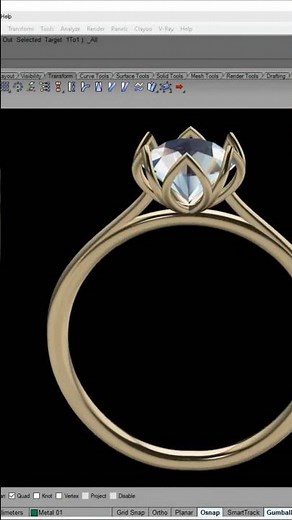 Solitaire Ring Design in Matrix 9 | CAD Tutorial